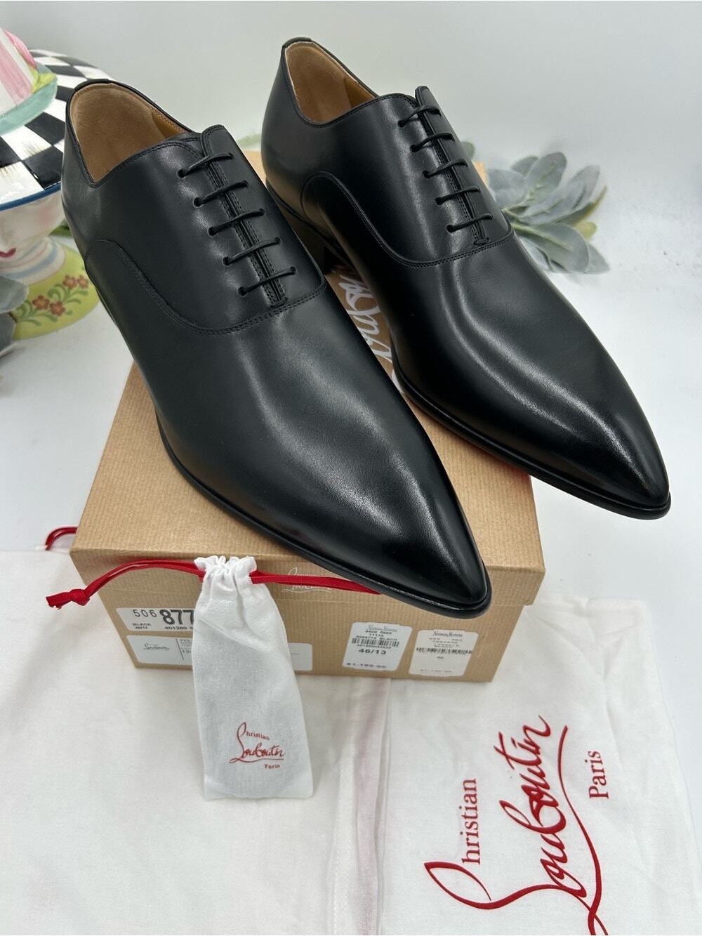 Men's Christian Louboutin Pelvis Oxford, size 46 made in Italy